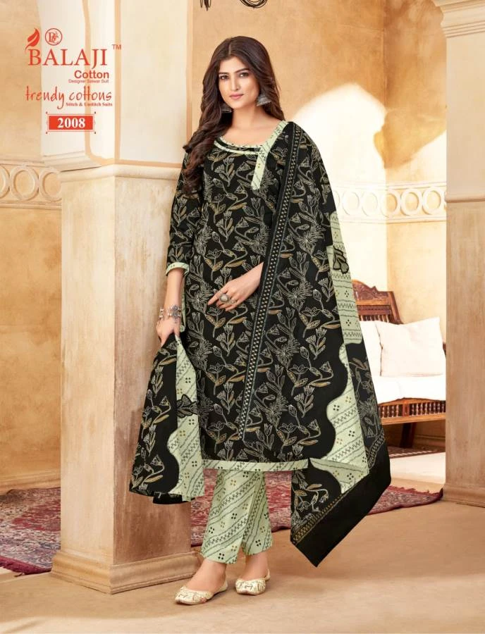 Balaji Trendy Cotton Vol 2 Cotton Wholesale Salwar Suit Catalog — Wholesale Salwar Suits, MPA wholesale from Surat - Gallery Image 6